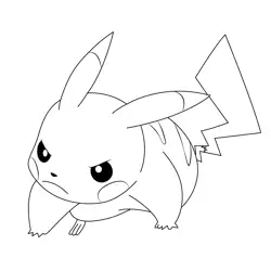 Killer Pikachu Free Coloring Page for Kids