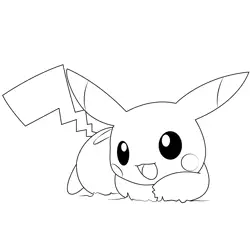 Love Pikachu Free Coloring Page for Kids