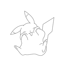 Overjoyed Pikachu Free Coloring Page for Kids