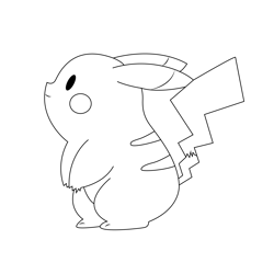 Pikachu Looking Something Free Coloring Page for Kids