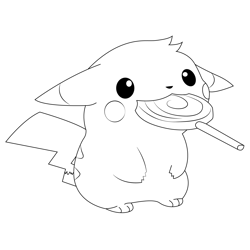 Pikachu Free Coloring Page for Kids