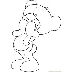 Laughing Pimboli Bear Free Coloring Page for Kids
