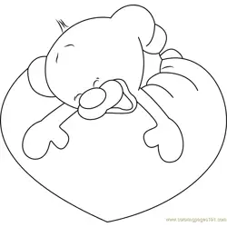 Pimboli Bear Sweet Dreams Free Coloring Page for Kids