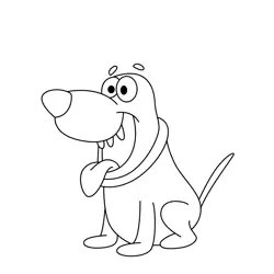 Big Nose's Dog Free Coloring Page for Kids