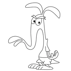 Blue Aardvark Free Coloring Page for Kids