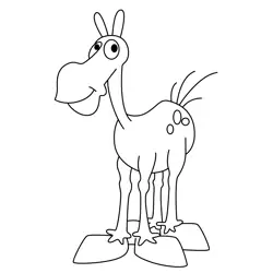 The Horse Free Coloring Page for Kids