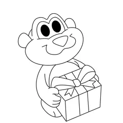 Toot Cute Teddy Free Coloring Page for Kids