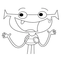 Happy Plory Plory and Yoop Free Coloring Page for Kids