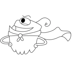 Yoop as a Superhero Plory and Yoop Free Coloring Page for Kids