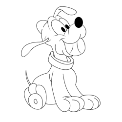 Baby Pluto Free Coloring Page for Kids
