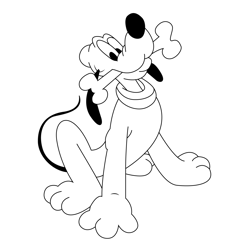 Eating Pluto Free Coloring Page for Kids