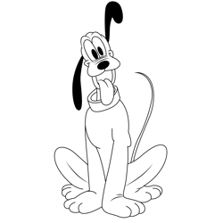 Funny Pluto Free Coloring Page for Kids