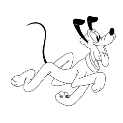Happy Pluto Free Coloring Page for Kids