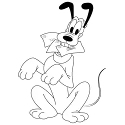 Help Pluto Free Coloring Page for Kids