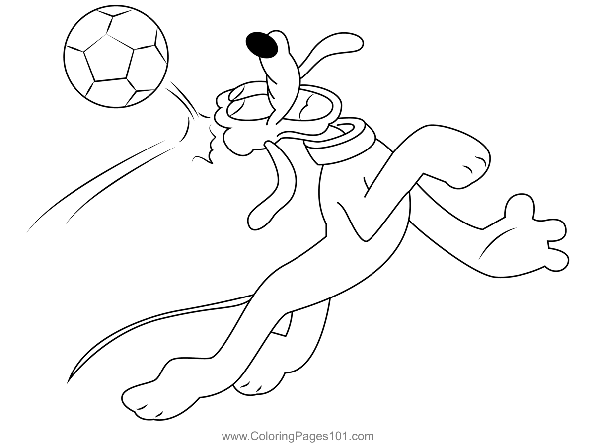 Pluto Playing A Football