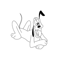 Pluto The Pup Free Coloring Page for Kids
