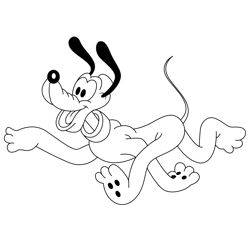 Run Pluto Free Coloring Page for Kids