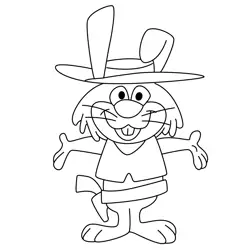 Rabbit 1 Free Coloring Page for Kids