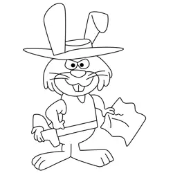 Rabbit 2 Free Coloring Page for Kids