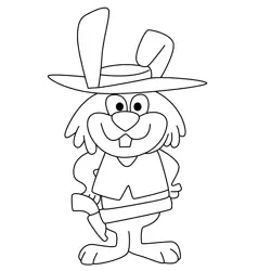 Rabbit 6 Free Coloring Page for Kids