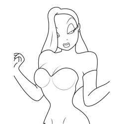 Jessica Rabbit 1 Free Coloring Page for Kids