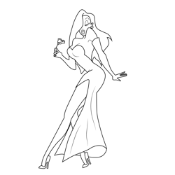 Jessica Rabbit Free Coloring Page for Kids