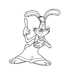 Roger Rabbit 1 Free Coloring Page for Kids