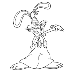 Roger Rabbit 4 Free Coloring Page for Kids