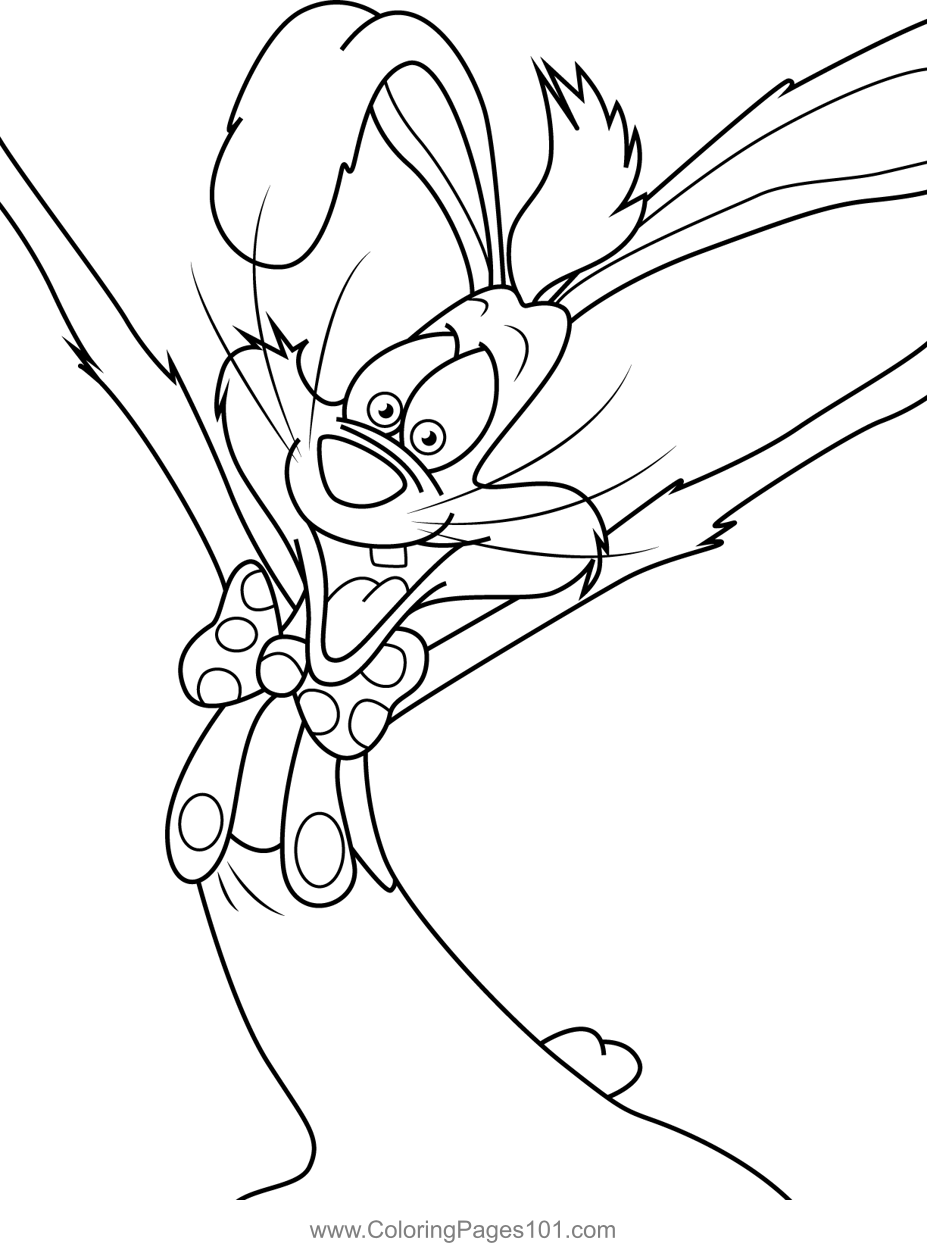 Rabbit Roger Coloring Pages Disney Kids Drawing Jessica Cartoon