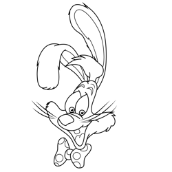 Roger Rabbit Face Free Coloring Page for Kids
