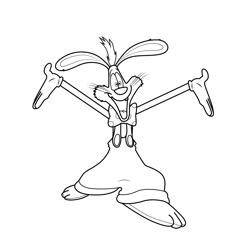Roger Rabbit Free Coloring Page for Kids