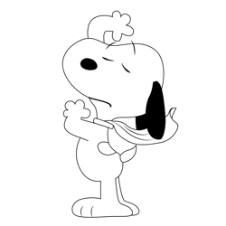 Snoopy Dog Free Coloring Page for Kids