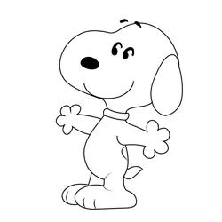Enjoy Snoopy Free Coloring Page for Kids
