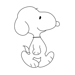 Go Away Snoopy Free Coloring Page for Kids