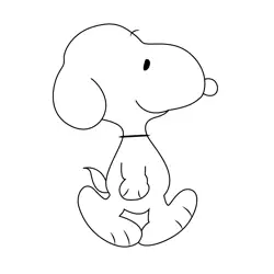 Go Away Snoopy Free Coloring Page for Kids