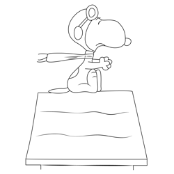 Goog Feel Snoopy Free Coloring Page for Kids
