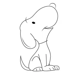 Little Snoopy Dog Free Coloring Page for Kids