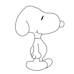 Lonely Snoopy Free Coloring Page for Kids