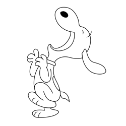 Scream Snoopy Free Coloring Page for Kids