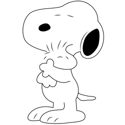 Snoopy And Woodstock Free Coloring Page for Kids