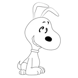 Snoopy Smile Free Coloring Page for Kids