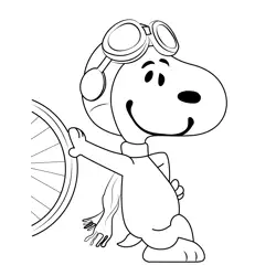 Snoopy Style Free Coloring Page for Kids