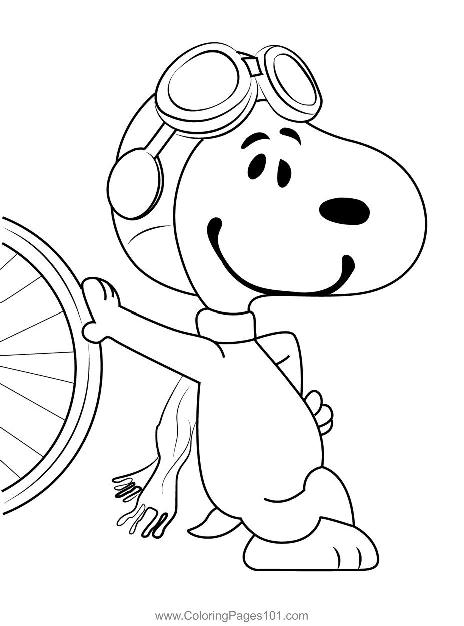 Snoopy Style Coloring Page for Kids - Free Snoopy Printable Coloring ...