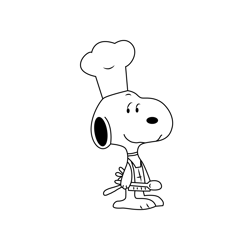 Snoopy The Chief Free Coloring Page for Kids