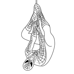 Angry Spiderman Free Coloring Page for Kids