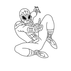 Spider Man Adventures Free Coloring Page for Kids