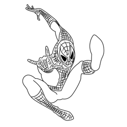 Spiderman Render Free Coloring Page for Kids