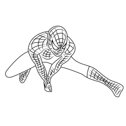 Spiderman The Comic Book Character Free Coloring Page for Kids