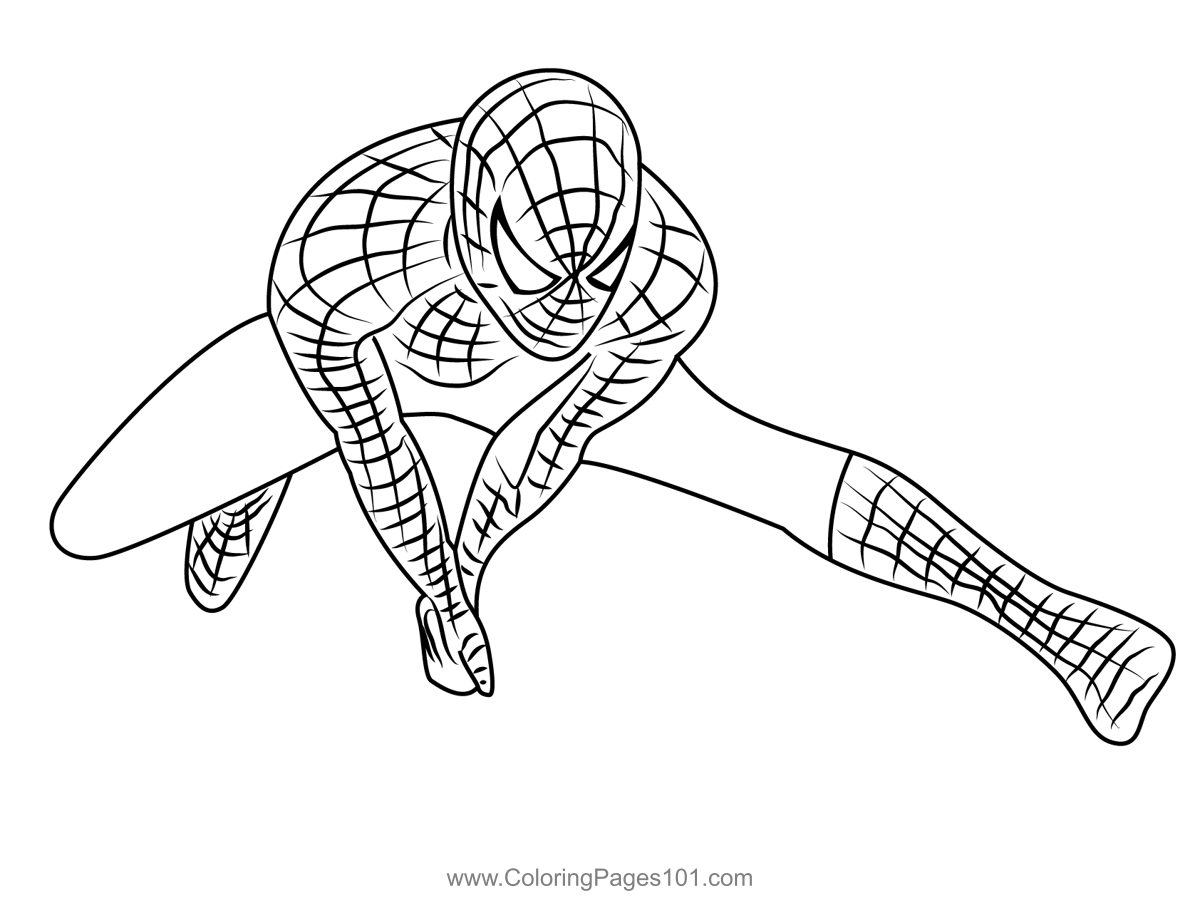 Spiderman The Comic Book Character Coloring Page for Kids - Free Spider-Man  Printable Coloring Pages Online for Kids  | Coloring  Pages for Kids