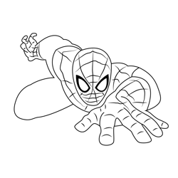 Spiderman The Superhero Free Coloring Page for Kids